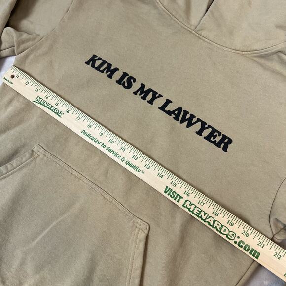 Talentless Hoodie Adult Medium Tan Kim Is My Lawyer Heavyweight Pullover Cotton - Picture 3 of 8